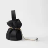 Prada Petit Sac Noir Mini Re-Nylon and Nappa Leather Bucket Bag