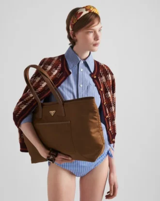 Prada Re-Edition 1978 Large Re-Nylon and Saffiano Leather Tote Bag