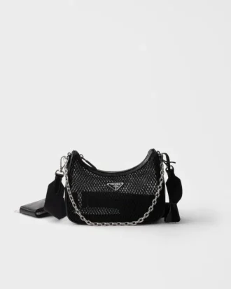 Prada Re-Edition 2005 Mesh and Brushed Leather Bag