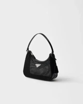 Prada Re-Edition 2005 Mesh and Brushed Leather Bag