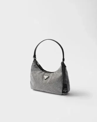 Prada Re-Edition 2005 Mini Crystal-Studded Satin Bag