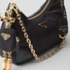 Prada Re-Edition 2005 Re-Nylon and Saffiano Leather Bag with Charm