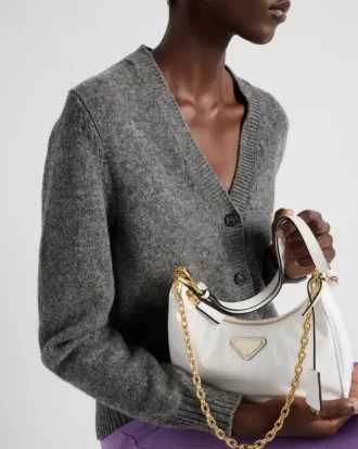 Prada Re-Edition Mini Naplak Patent Leather Bag