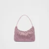Prada Re-Edition Mini Satin Bag with Crystals
