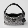 Prada Re-Edition Mini Satin Bag with Crystals