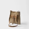 Prada Route Canvas and Leather Shoulder Bag