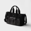 Prada Route Large Canvas and Leather Tote Bag