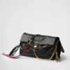Prada Soft Sound Large Leather Shoulder Bag with Charms