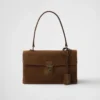 Prada Soft Sound Medium Suede Shoulder Bag