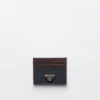 Prada Speedrock Re-Nylon and Leather Card Holder