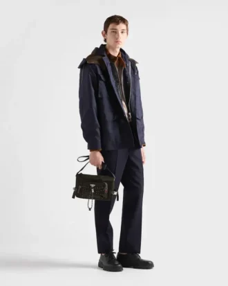 Prada Speedrock Re-Nylon and Leather Shoulder Bag