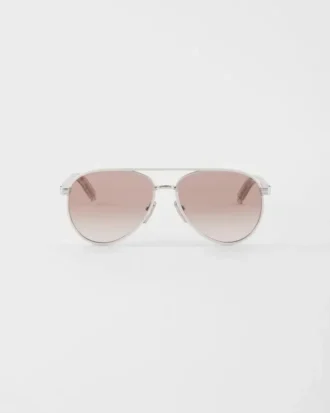Prada Sunglasses with the Iconic Metal Plaque