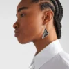 Prada Symbole Pendant Left Earring
