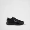 Prax 01 Re-Nylon and Brushed Leather Sneakers