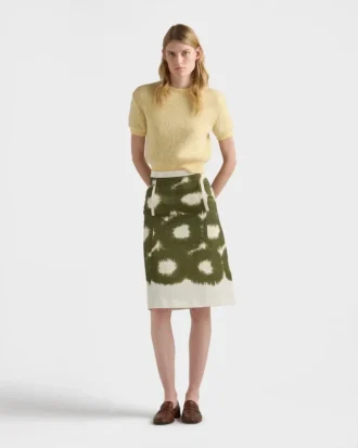 Printed Canvas Skirt