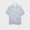 Printed Cotton Blend Bowling Shirt