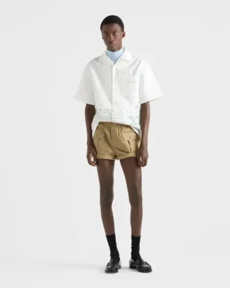 Printed Cotton Bowling Shirt