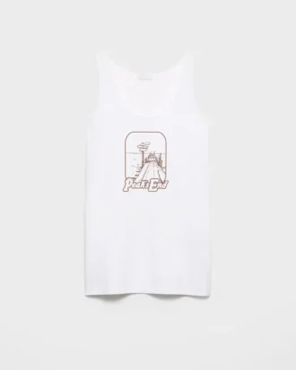 Printed Cotton Tank Top
