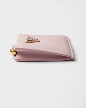 Printed Saffiano Leather Card Holder