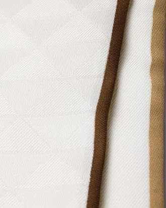 Printed Silk Twill Jacquard Skinny Scarf