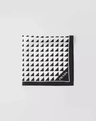 Printed Silk Twill Scarf 55