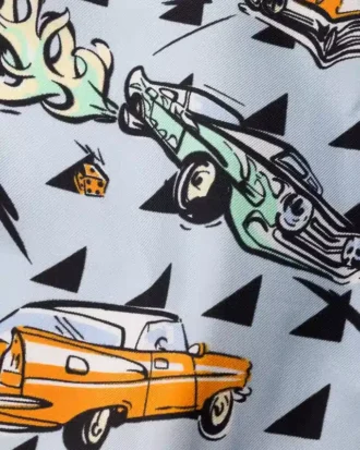 Printed Silk Twill Scarf 55