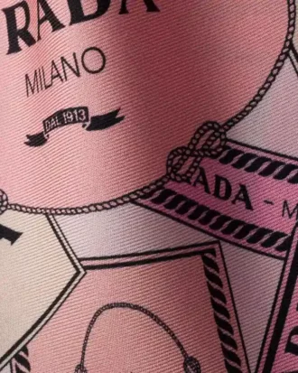 Printed Silk Twill Scarf 55