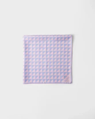 Printed Silk Twill Scarf 90