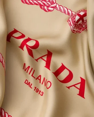 Printed Silk Twill Scarf 90