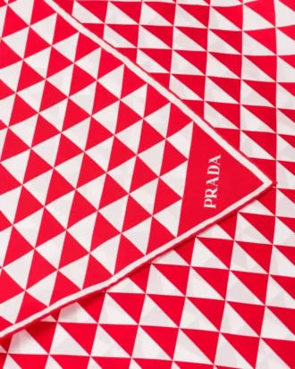 Printed Silk Twill Scarf 90