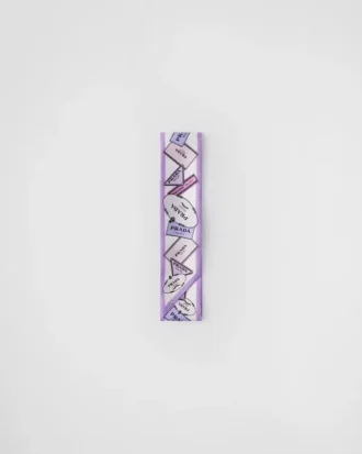 Printed Silk Twill Skinny Scarf