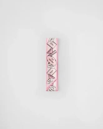 Printed Silk Twill Skinny Scarf