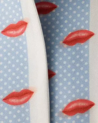 Printed Silk Twill Skinny Scarf