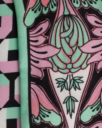 Printed Silk Twill Skinny Scarf