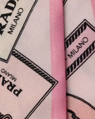 Printed Silk Twill Skinny Scarf