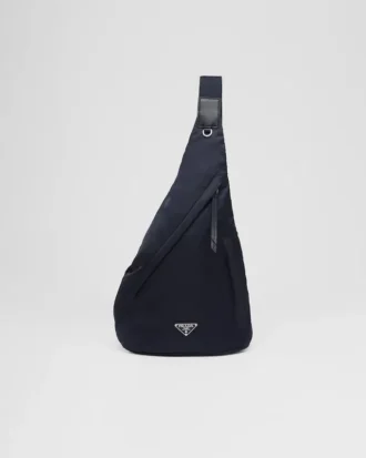 Re-Nylon and Leather Backpack