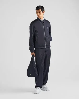 Re-Nylon and Leather Backpack