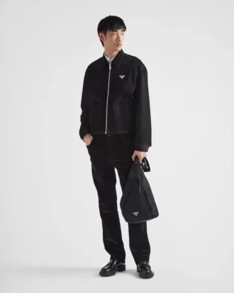 Re-Nylon and Leather Backpack