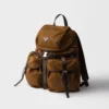 Re-Nylon and Leather Backpack