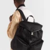 Re-Nylon and Leather Backpack