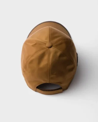 Re-Nylon and Leather Baseball Cap