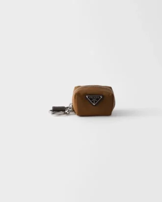 Re-Nylon and Leather Mini-Pouch