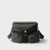 Re-Nylon and Leather Shoulder Bag