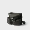 Re-Nylon and Leather Shoulder Bag