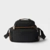Re-Nylon and Leather Shoulder Bag