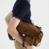 Re-Nylon and Leather Shoulder Bag