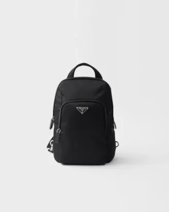 Re-Nylon and Saffiano Leather Backpack
