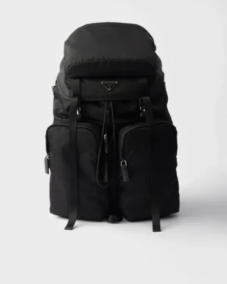 Re-Nylon and Saffiano Leather Backpack