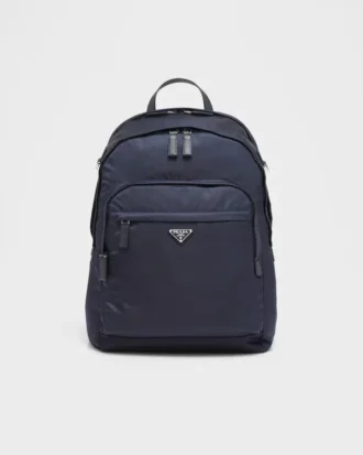 Re-Nylon and Saffiano Leather Backpack