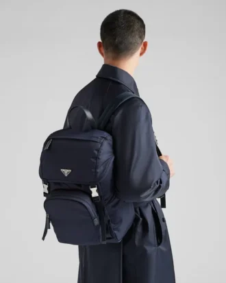 Re-Nylon and Saffiano Leather Backpack